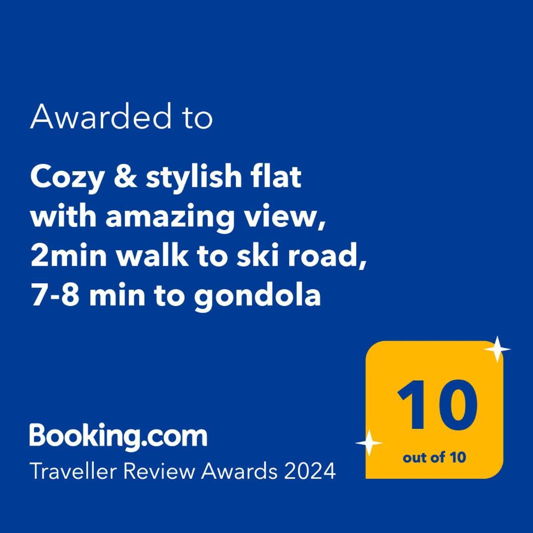 Cozy & Stylish Flat With Amazing View, 2Min Walk To Ski Road, 7-8 Min To Gondola 반스코 객실 사진